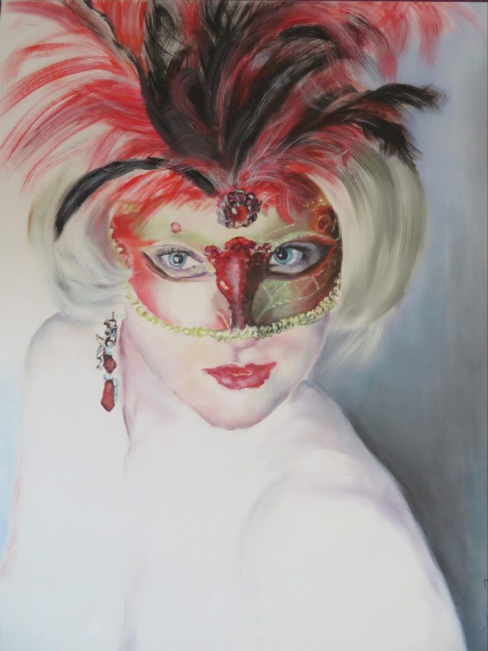 Die Frau mit Maske